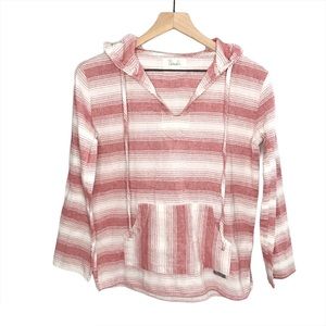 Purnell Lightweight Striped Hooded Baja Pullover XS